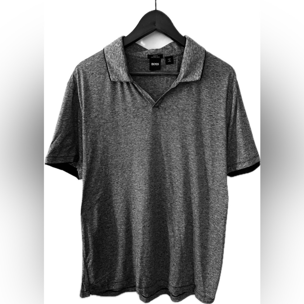 BOSS Hugo Boss Men’s Gray Polo Shirt (XL)